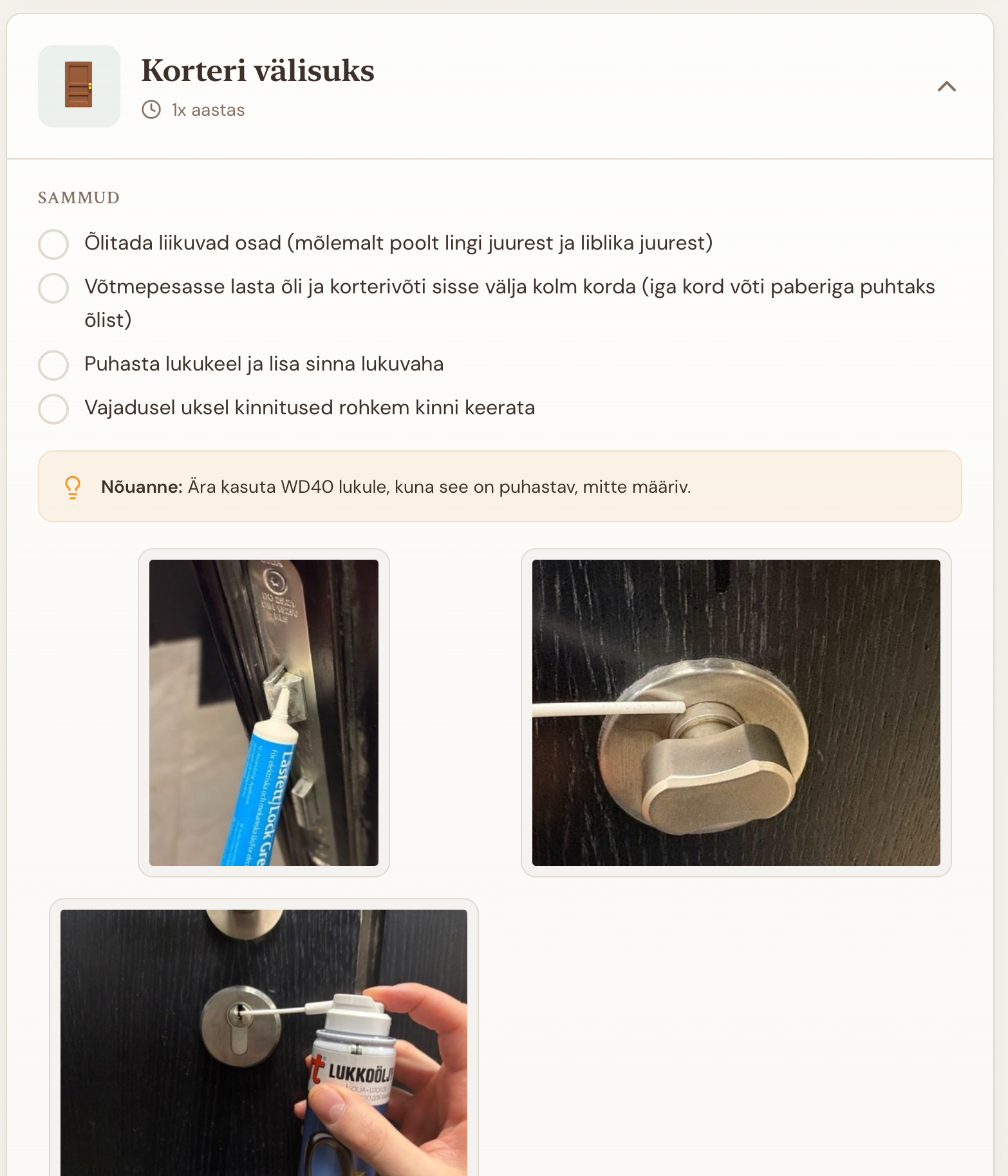 Korteri hooldusjuhend (digitaalne)